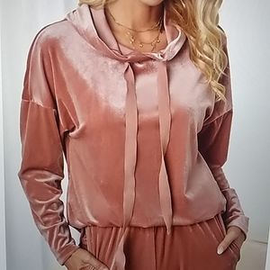 🆕 pink velvet hoodie